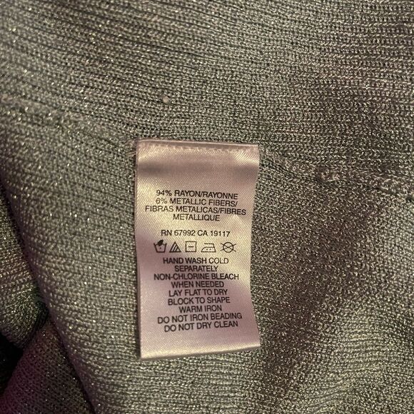 NWT Sigrid Olson mint green sequined tank top sz Petite M - Picture 6 of 6